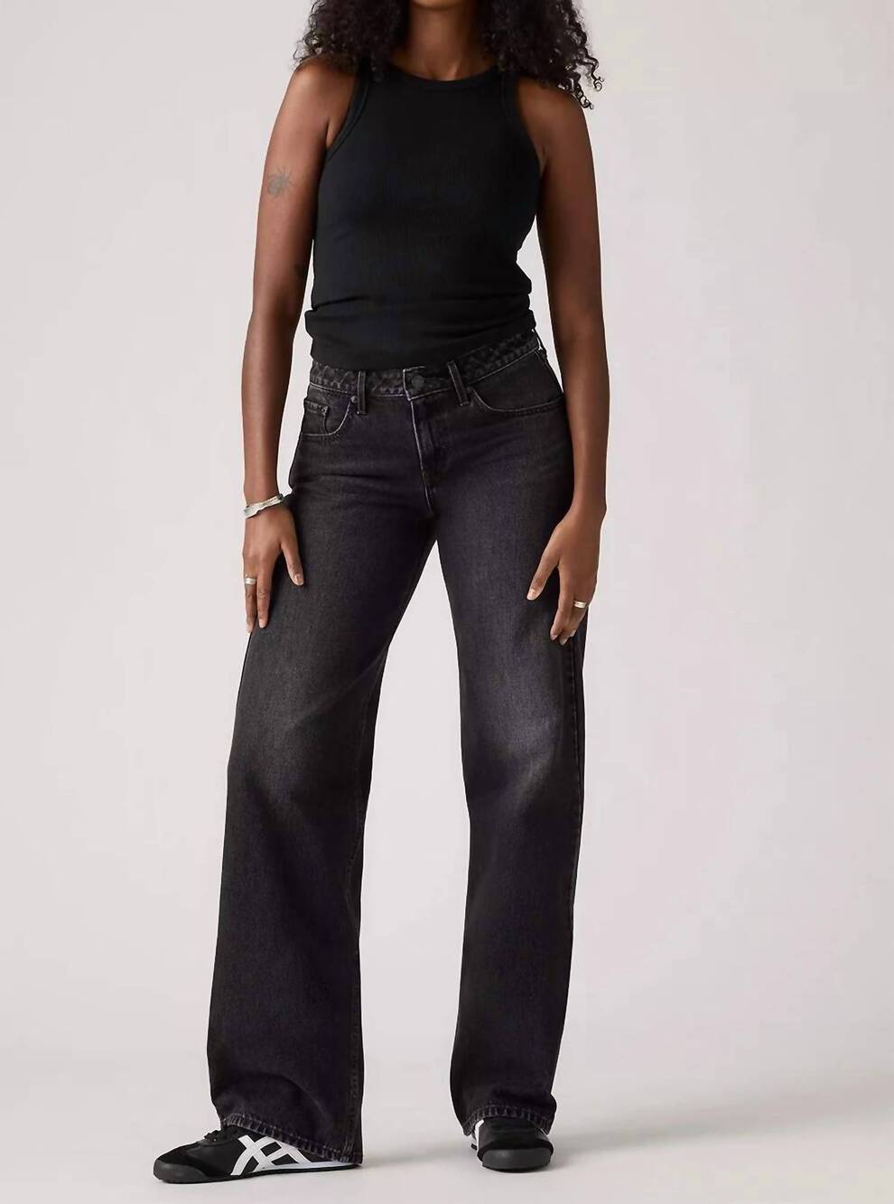 NEW LEVI'S low loose straight & wide jeans in tech storm